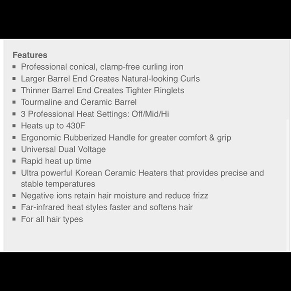 Clipless Curling Iron Wand 🤍 - Picture 8 of 8